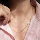 Flat snake link 20in (18kt) Chain