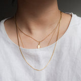 Flat snake link 20in (18kt) Chain