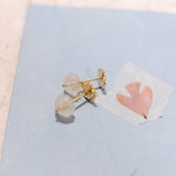 Mini Red Enamel Heart (14kt) Earrings