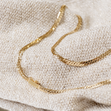 2.7mm Flat Snake Herringbone (14kt) Chain