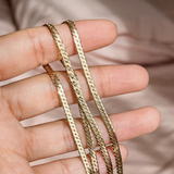 2.7mm Flat Snake Herringbone (14kt) Chain