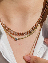 15in Antique Curb Watch (9kt) Chain