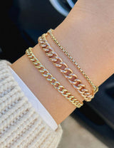 15in Antique Curb Watch (9kt) Chain