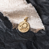 Itty bitty double-sided Scorpio (9kt) Charm
