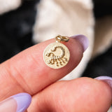 Itty bitty double-sided Scorpio (9kt) Charm