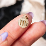 Itty bitty double-sided Scorpio (9kt) Charm