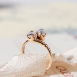 Blue moonstone toi et moi (10kt) Ring