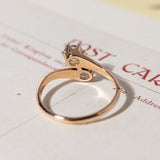 Blue moonstone toi et moi (10kt) Ring