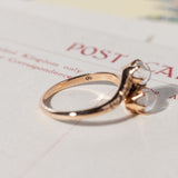 Blue moonstone toi et moi (10kt) Ring