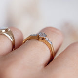 Hexagon 5-stone Art Deco Diamond (18kt) Ring