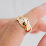 Old Mine Cut Antique Buckle (18kt) Ring