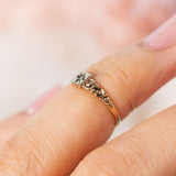 Star set rough cut diamond (10kt) Baby Ring