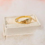 Square signet with detailed shoulders (10kt) Baby Ring