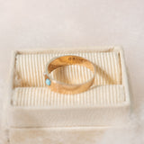 Ostby Barton blue stone and seed pearl (10kt) Baby Ring