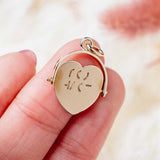'I Love You' Heart Spinner (9kt) Charm