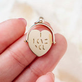 'I Love You' Heart Spinner (9kt) Charm