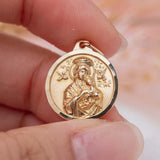 Mary and Jesus double-sided (14kt) Charm
