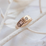 RESERVED | Petite Pearl and Floral Ostby Barton (10kt) Pinky Ring