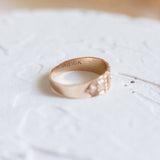 RESERVED | Petite Pearl and Floral Ostby Barton (10kt) Pinky Ring