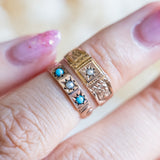 RESERVED | Petite Pearl and Floral Ostby Barton (10kt) Pinky Ring