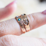 RESERVED | Petite Pearl and Floral Ostby Barton (10kt) Pinky Ring