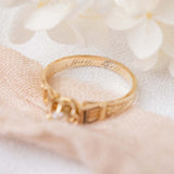 Old Mine Cut Buttercup Diamond ring with Black Enamel