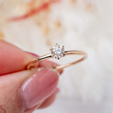 Warm Old Mine Cut Diamond (0.20ct, 14kt) Ring