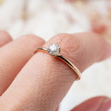 Warm Old Mine Cut Diamond (0.20ct, 14kt) Ring