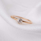 Warm Old Mine Cut Diamond (0.20ct, 14kt) Ring