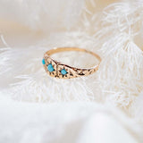 Star Set Turquoise Panel (10kt) Ring