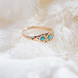 Star Set Turquoise Panel (10kt) Ring