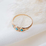 Star Set Turquoise Panel (10kt) Ring