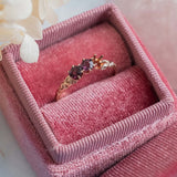 RESERVED FOR K | Three-stone 10kt Ring with Swirly shoulders