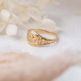 'FR' Signet Pinky (14kt) Ring