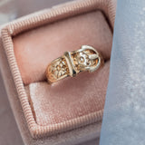 Floral Buckle (9kt) Ring