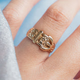 Floral Buckle (9kt) Ring