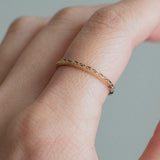 RESERVED | Swirl and milgrain edge Eternity (14kt) Ring