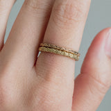 RESERVED | Swirl and milgrain edge Eternity (14kt) Ring