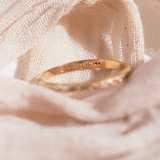RESERVED | Swirl and milgrain edge Eternity (14kt) Ring