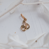 Cursive 'C' with gem (9kt) Charm