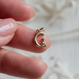 Initial 'G' with gem (9kt) Charm