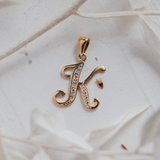 RESERVED FOR K | Cursive Initial 'K' (9kt) Charm