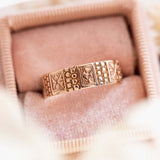 Antique Floral and Dot Cigar Band (18kt) Ring