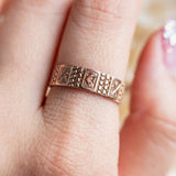 Antique Floral and Dot Cigar Band (18kt) Ring