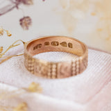 Antique Floral and Dot Cigar Band (18kt) Ring