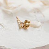 RESERVED FOR E | Tiny opal and heart (18kt) earrings