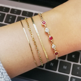 RESERVED FOR J | Flat link Herringbone style (14kt) Bracelet