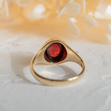 RESERVED FOR V | Almandine Garnet Signet (9kt) Ring