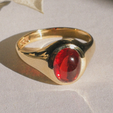 RESERVED FOR V | Almandine Garnet Signet (9kt) Ring