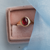 RESERVED FOR V | Almandine Garnet Signet (9kt) Ring